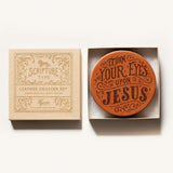 "Hymns" Leather Coaster Set
