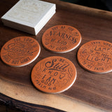 "Psalms" Leather Coaster Set