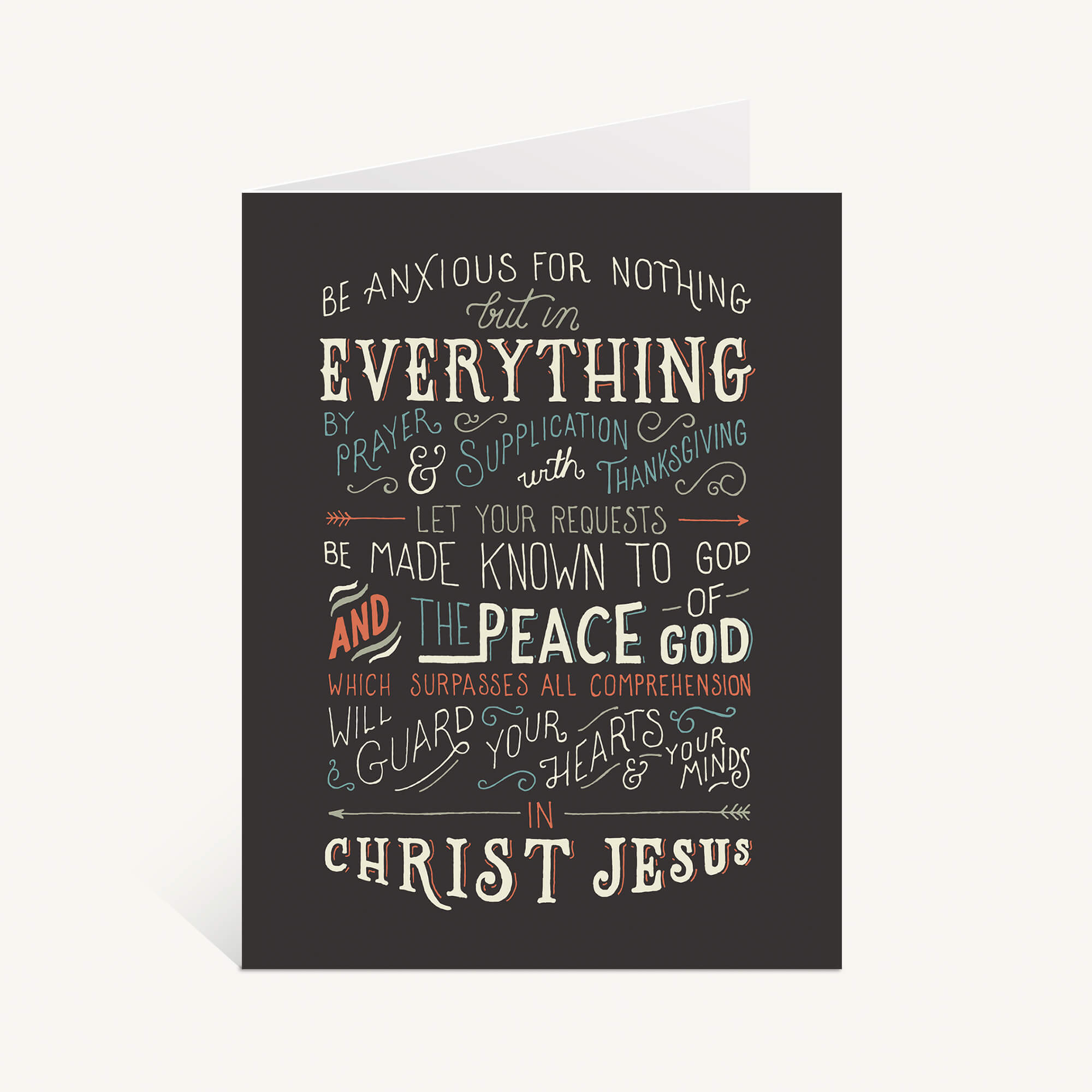 Be Anxious For Nothing Greeting Card