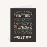 Be Anxious For Nothing Greeting Card