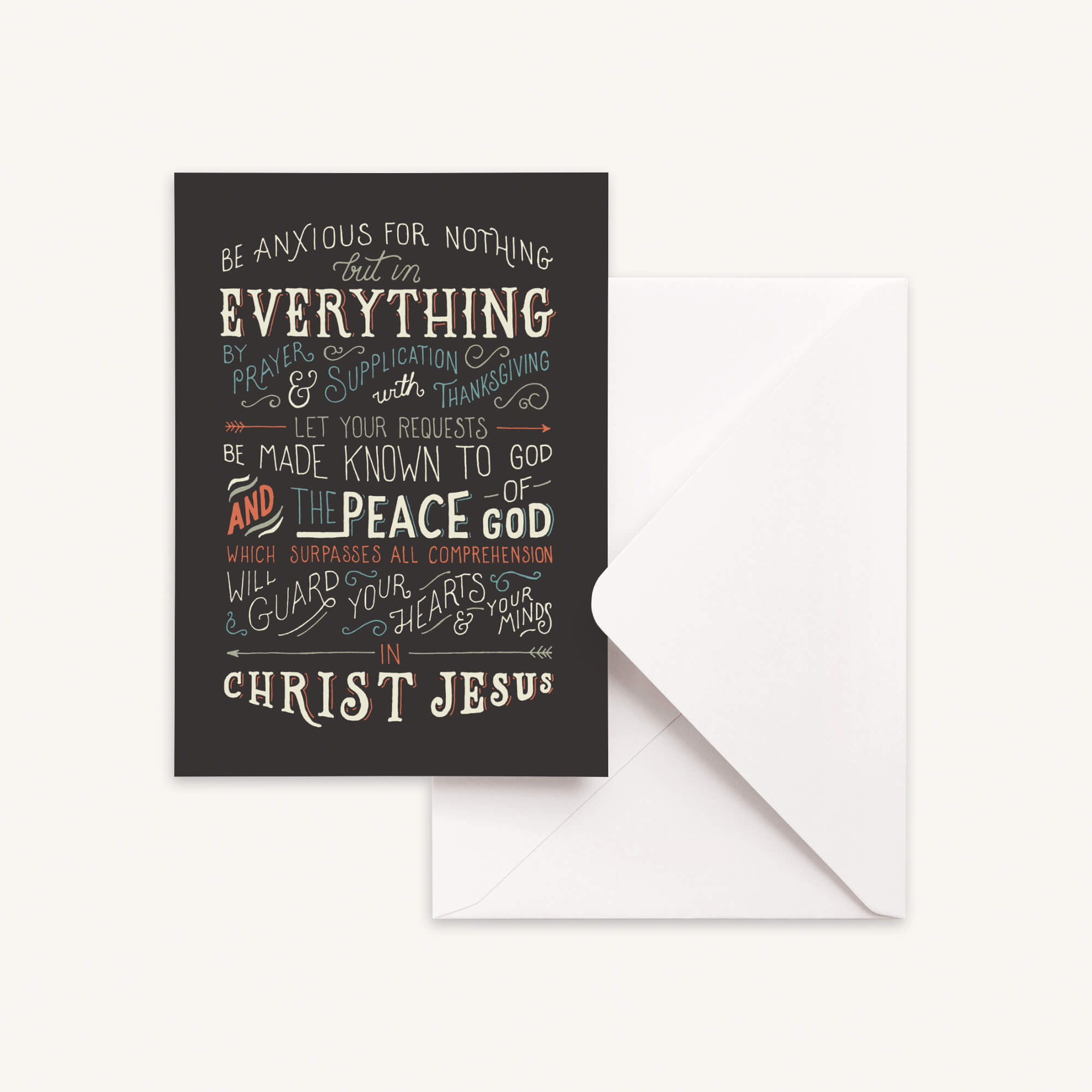 Be Anxious For Nothing Greeting Card