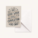 Began A Good Work Greeting Card