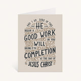 Began A Good Work Greeting Card
