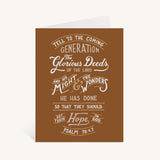 Glorious Deeds Greeting Card