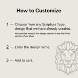 Scripture Type wood wall art live-edge slab