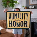Humility Before Honor vintage-style banner