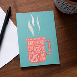 Eat Or Drink Greeting Card