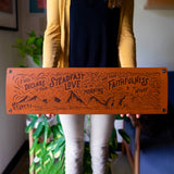 Steadfast Love Leather Banner