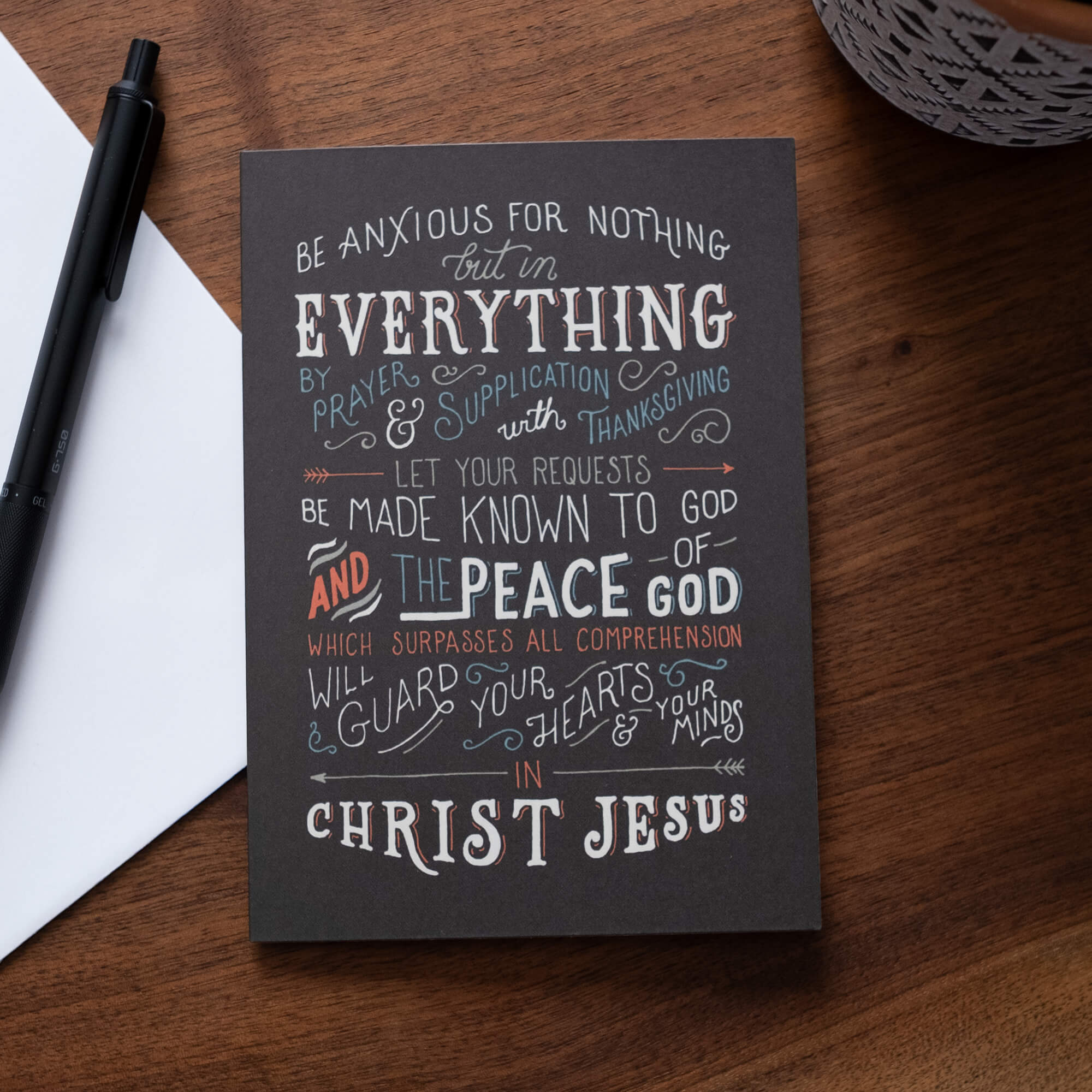 Be Anxious For Nothing Greeting Card