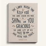Scripture Type hand drawn art The Lord Bless You Numbers 6:24-26 Aaronic Blessing canvas #color_stone