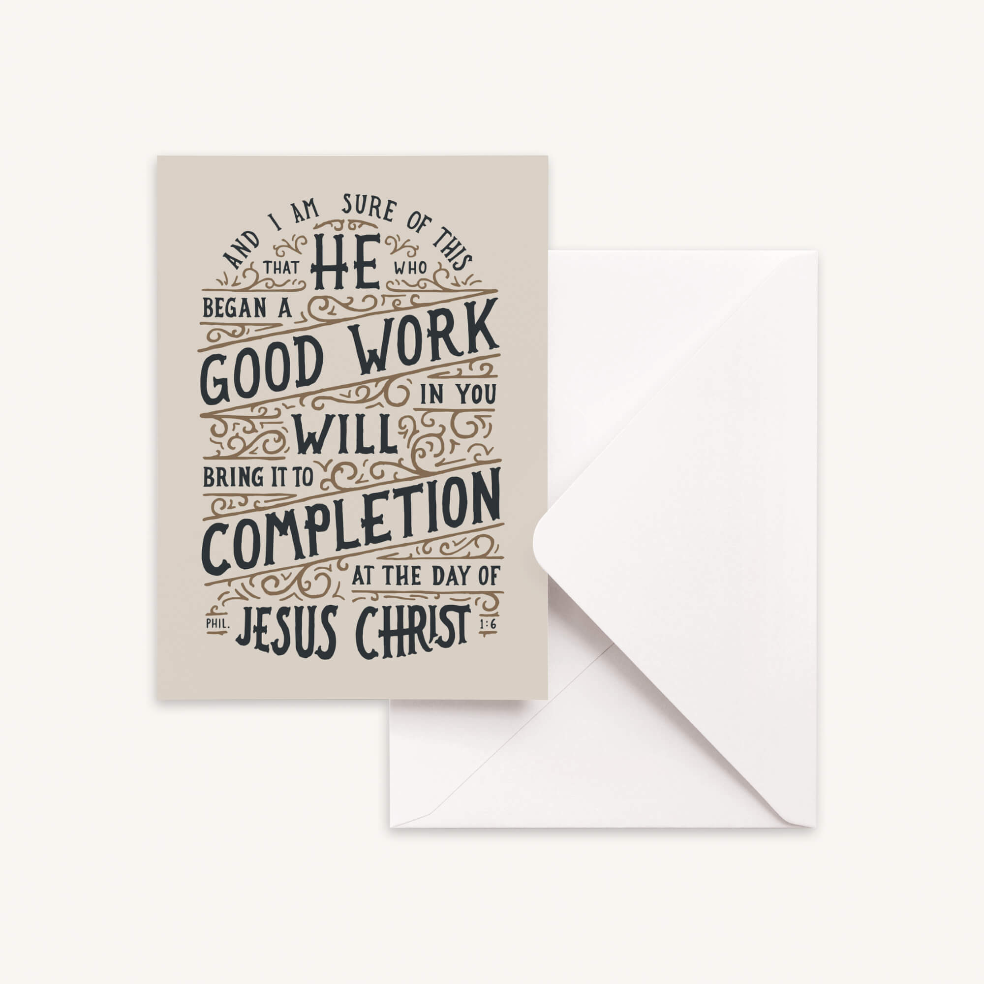 Began A Good Work Greeting Card