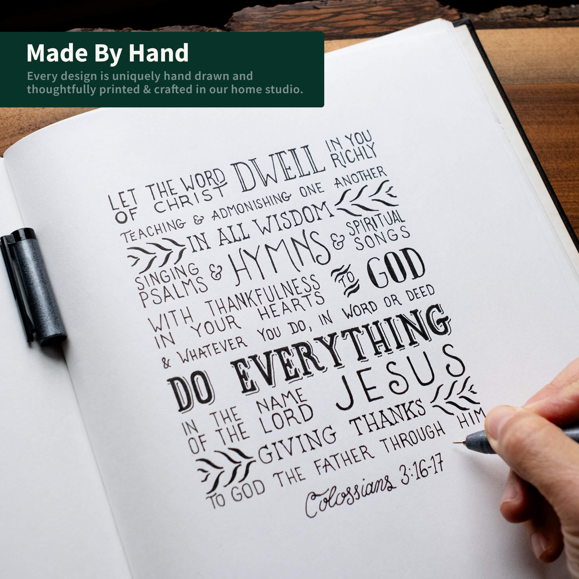 Hand drawn Scripture Type #color_charcoal