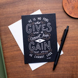 He Is No Fool Greeting Card