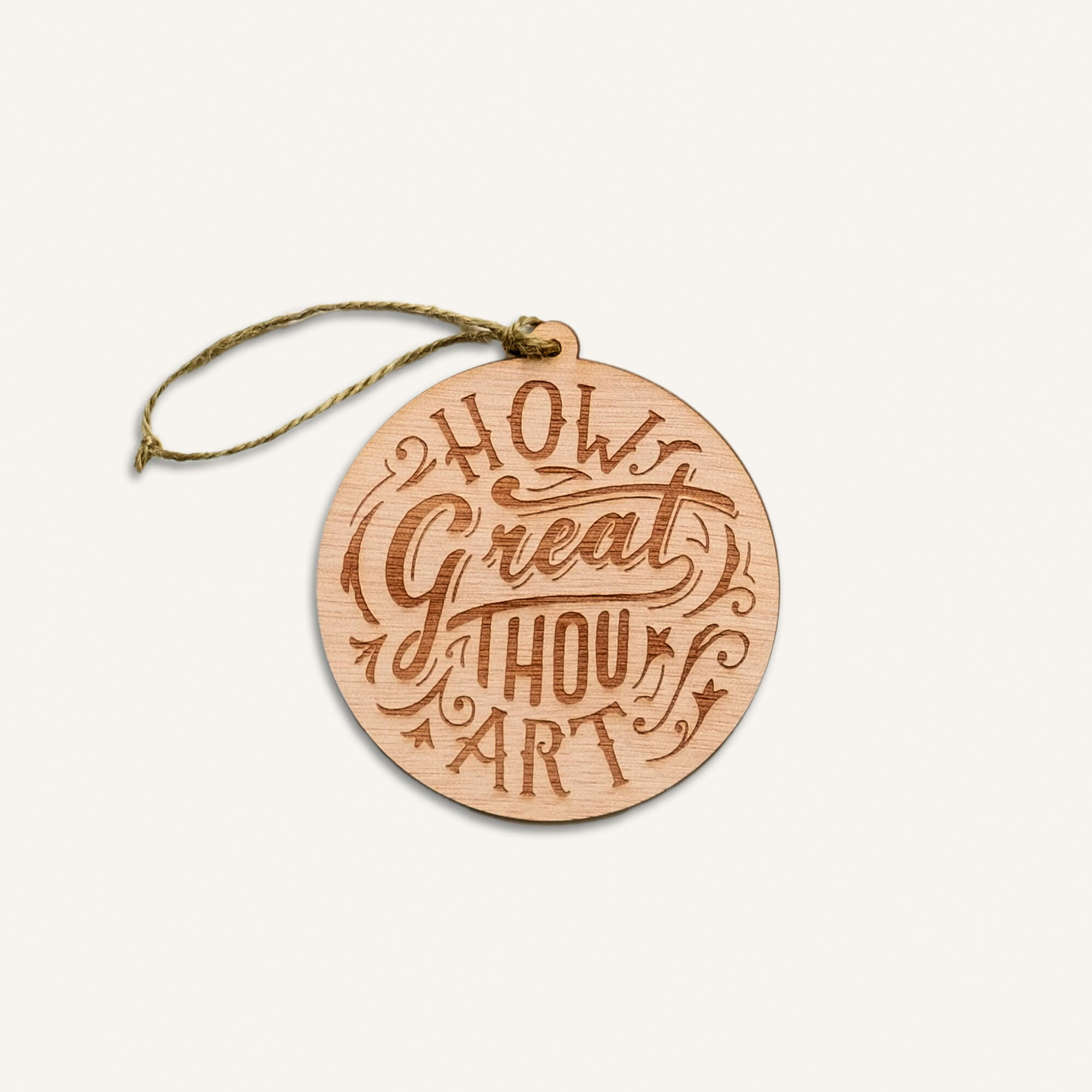 How Great Thou Art Wood Ornament
