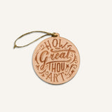 How Great Thou Art Wood Ornament