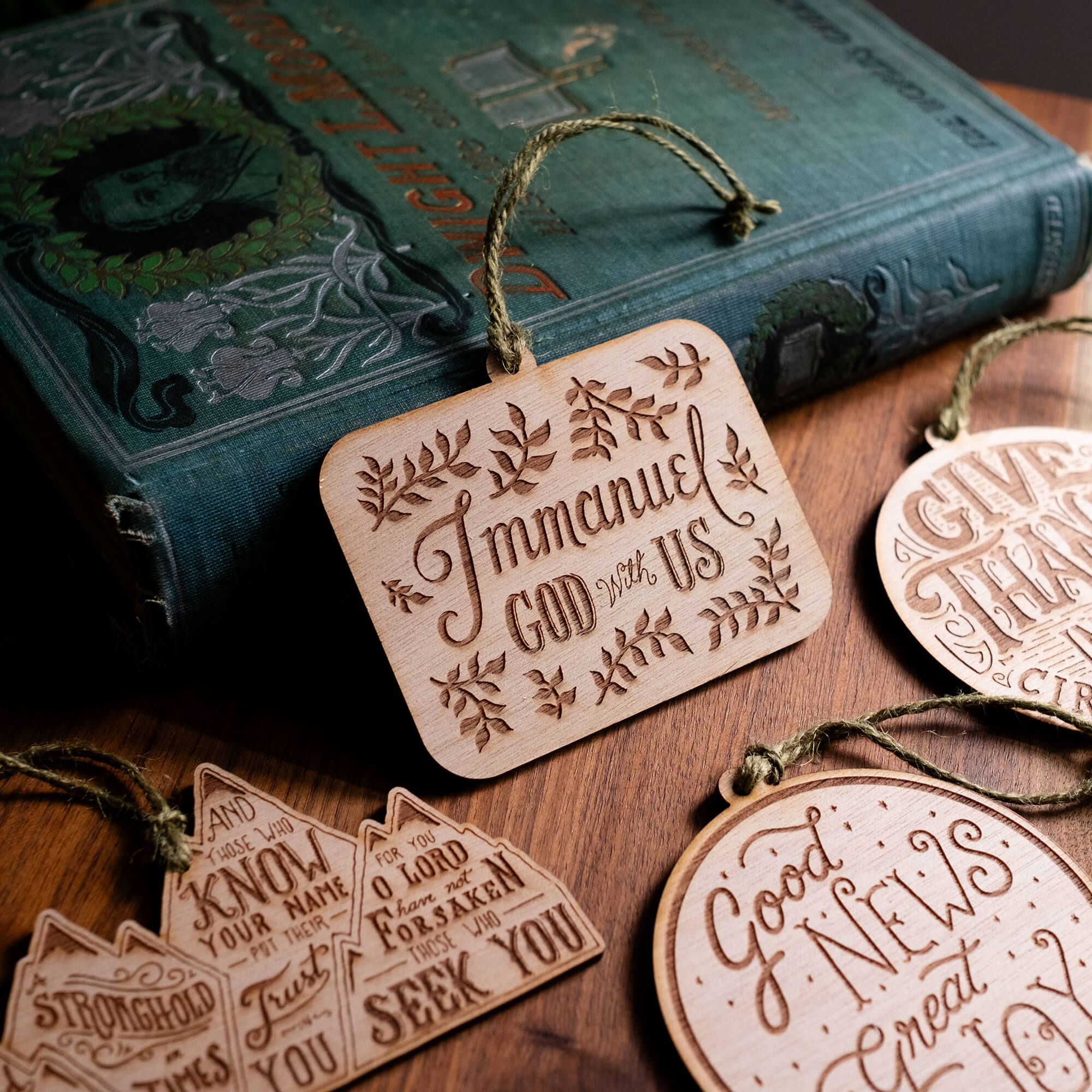 Immanuel - Wood Christmas Ornament