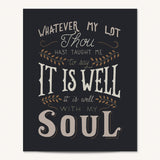 It Is Well With My Soul hand drawn art print #color_charcoal