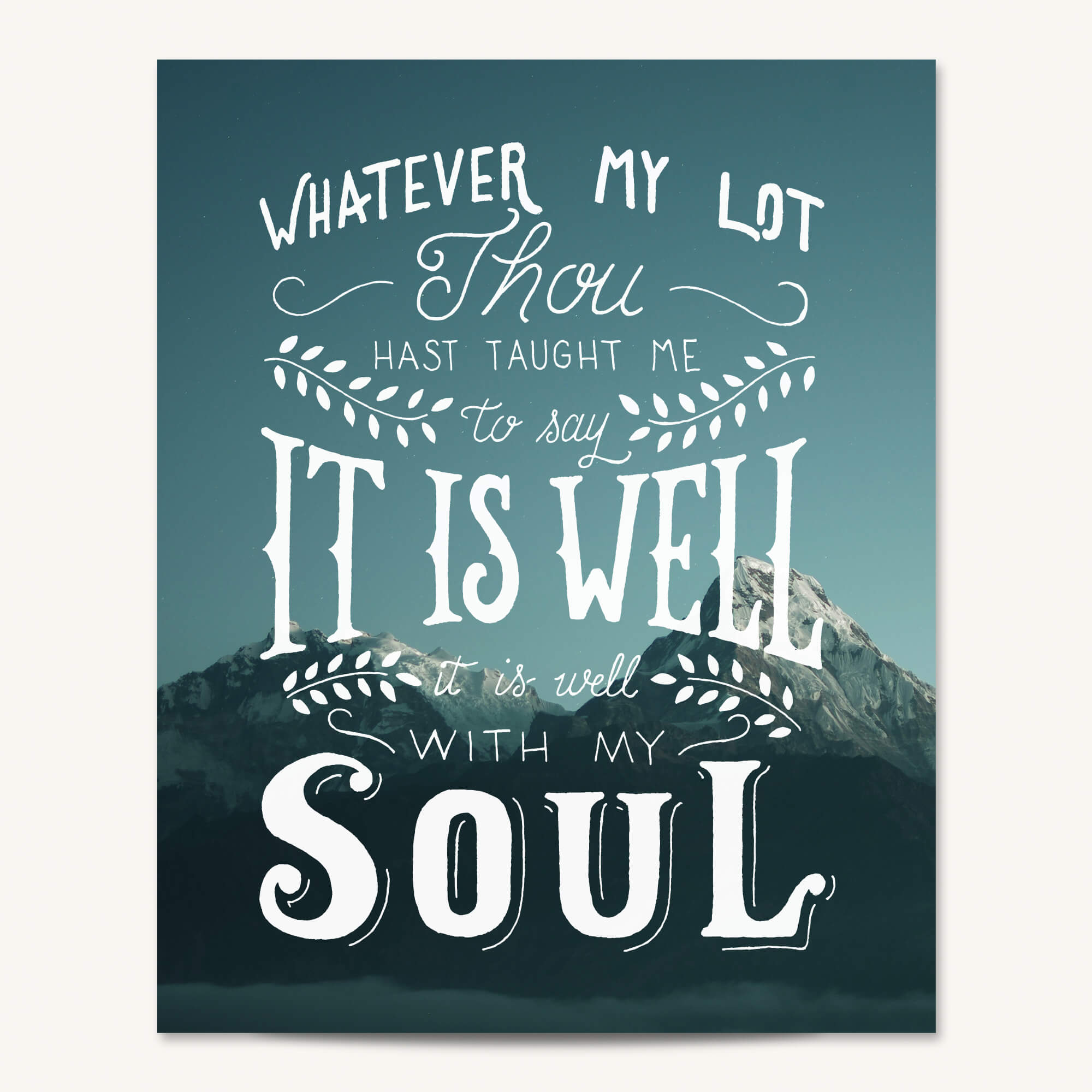 It Is Well With My Soul hand drawn art print #color_photo