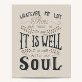 It Is Well With My Soul hand drawn art print #color_stone