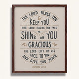 Numbers 6:24-26 The Lord Bless You hand drawn art print by Scripture Type #color_stone