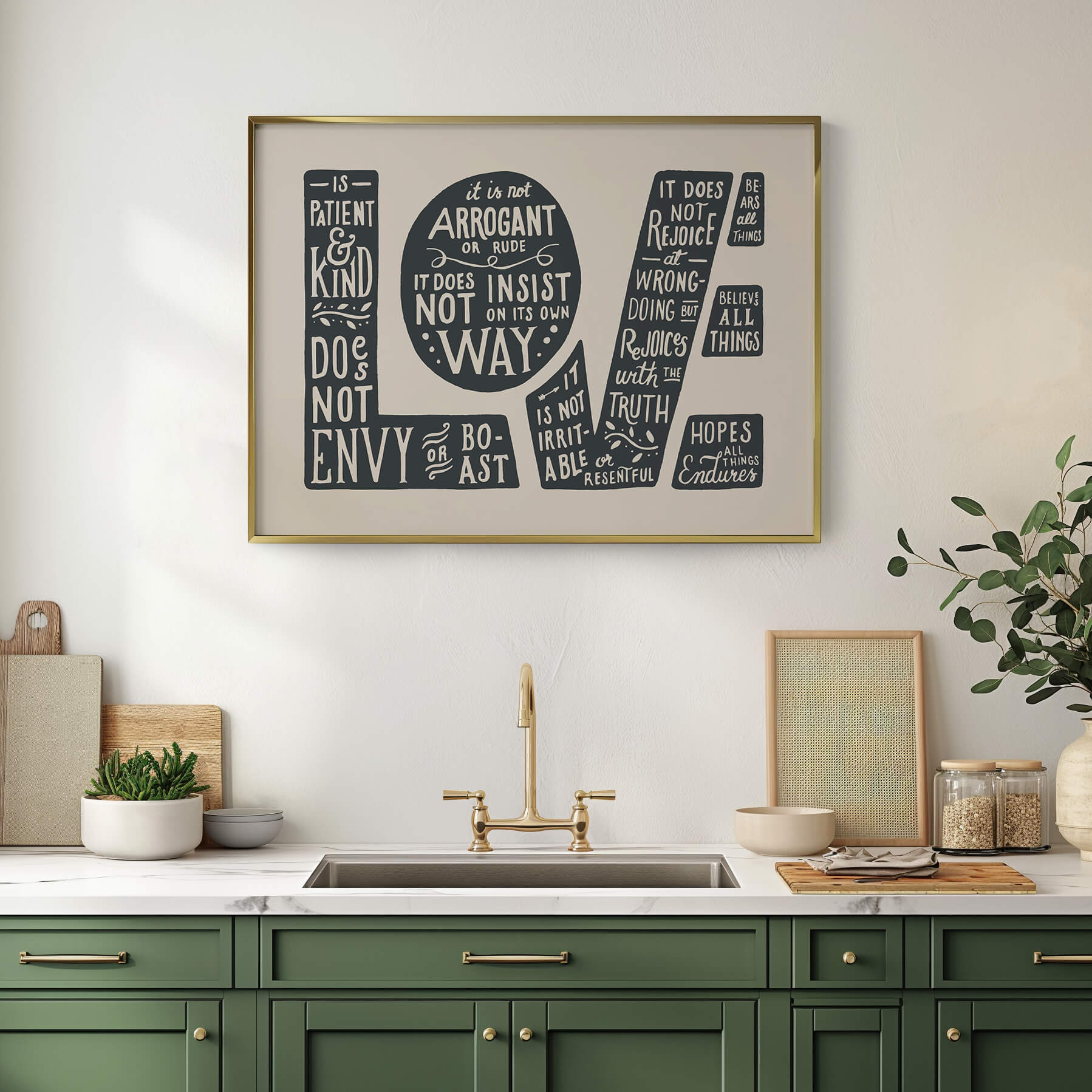 Scripture Art Print - Love (1 Corinthians 13:4-7) – Scripture Type