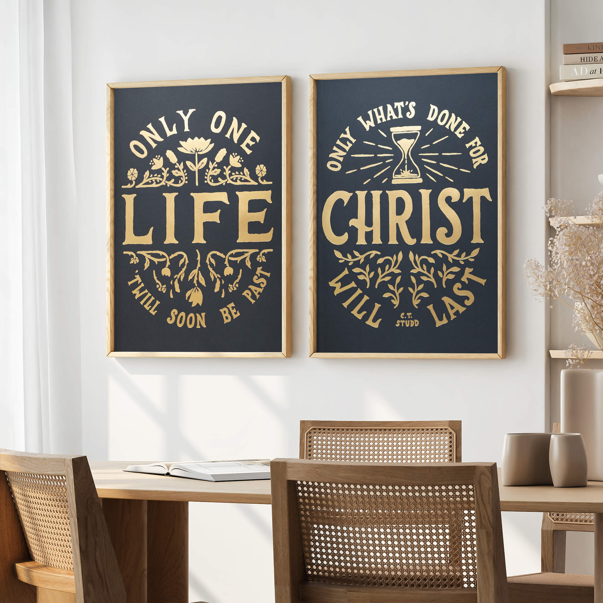 Only One Life C.T. Studd foil poster by Scripture Type #color_black