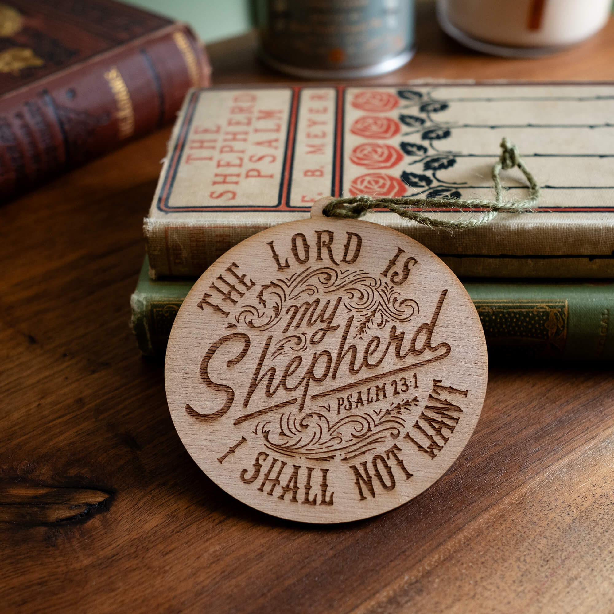 Psalm 23 Wood Christmas Ornament