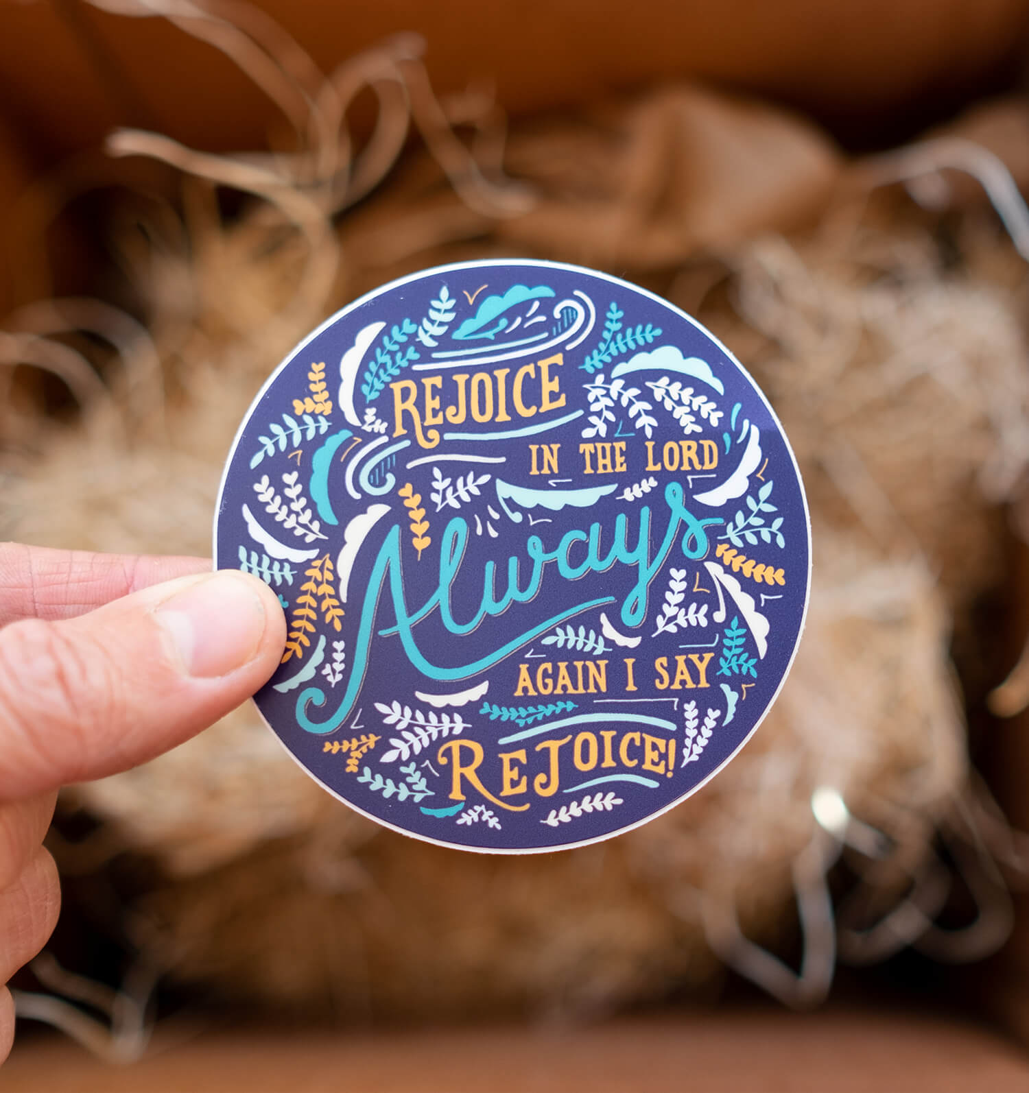 Scripture Sticker - Rejoice Always (Philippians 4:4) – Scripture Type