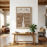 Trust in the Lord Proverbs 3:5-6 framed canvas Scripture wall art hand-drawn by Scripture Type #color_stone