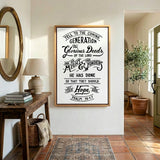Psalm 78:4,7 Glorious Deeds hand-drawn by Scripture Type framed canvas #color_black & white