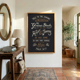 Psalm 78:4,7 Glorious Deeds hand-drawn by Scripture Type framed canvas #color_charcoal
