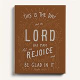Psalm 118:24 This Is The Day hand-drawn framed Scripture wall art by Scripture Type #color_terracotta