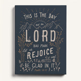 Psalm 118:24 This Is The Day hand-drawn framed Scripture wall art by Scripture Type #color_navy