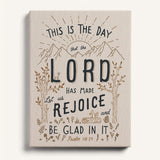 Psalm 118:24 This Is The Day hand-drawn framed Scripture wall art by Scripture Type #color_stone