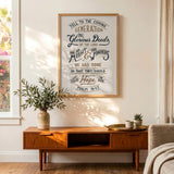 Psalm 78:4,7 Glorious Deeds hand-drawn verse framed art print by Scripture Type #color_stone