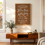 Psalm 78:4,7 Glorious Deeds hand-drawn verse framed art print by Scripture Type #color_terracotta