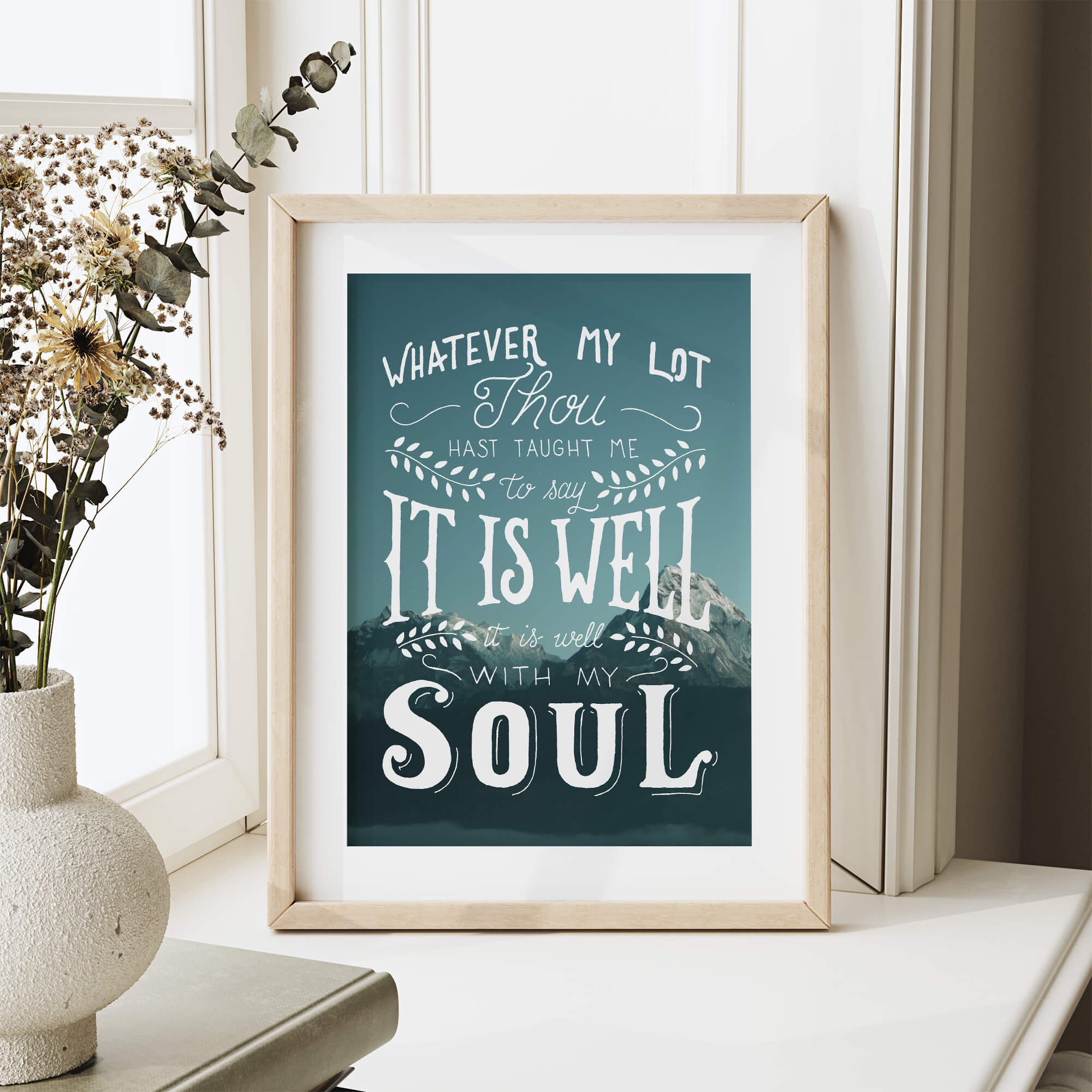 It Is Well With My Soul hand drawn art print #color_photo