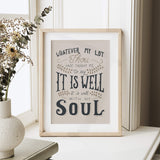It Is Well With My Soul hand drawn art print #color_stone