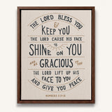 Scripture Type hand drawn art The Lord Bless You Numbers 6:24-26 Aaronic Blessing framed canvas #color_stone