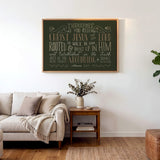 Rooted and built up in Him Colossians 2:-7 hand-drawn Scripture framed wall art by Scripture Type #color_forest