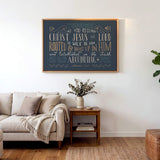 Rooted and built up in Him Colossians 2:-7 hand-drawn Scripture framed wall art by Scripture Type #color_navy