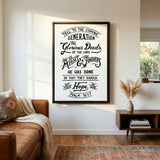 Psalm 78:4,7 Glorious Deeds hand-drawn by Scripture Type framed canvas #color_black & white
