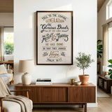 Psalm 78:4,7 Glorious Deeds hand-drawn verse framed art print by Scripture Type #color_stone