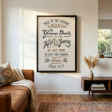 Psalm 78:4,7 Glorious Deeds hand-drawn by Scripture Type framed canvas #color_stone