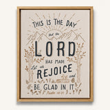 Psalm 118:24 This Is The Day hand-drawn framed Scripture wall art by Scripture Type #color_stone