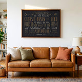 Rooted and built up in Him Colossians 2:-7 hand-drawn Scripture framed wall art by Scripture Type #color_charcoal