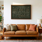 Rooted and built up in Him Colossians 2:-7 hand-drawn Scripture framed wall art by Scripture Type #color_forest