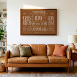 Rooted and built up in Him Colossians 2:-7 hand-drawn Scripture framed wall art by Scripture Type #color_terracotta