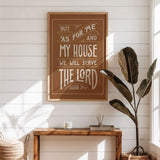 As for me and my house Joshua 24:15 framed Scripture wall art hand-drawn by Scripture Type #color_terracotta