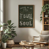 It Is Well With My Soul hand drawn art print #color_forest